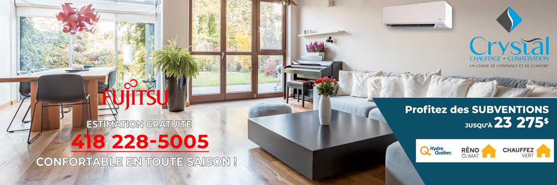 Rabais du printemps sur thermopompe Fujitsu